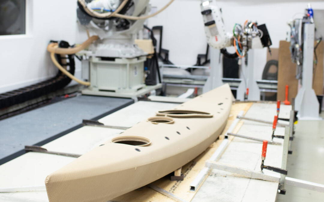 Manufacturing a kayak using 3D printing and machining